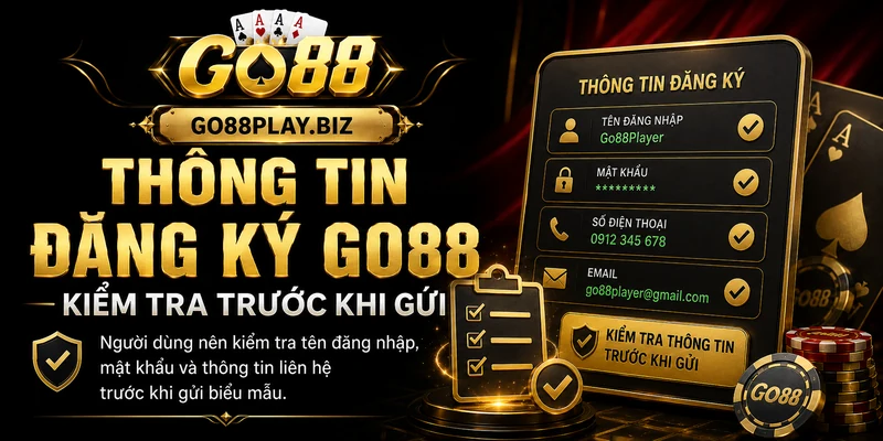 Form đăng ký GO88 trên điện thoại