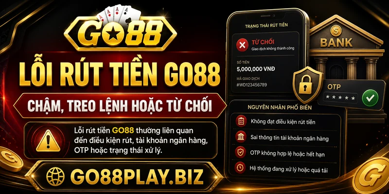 Lỗi rút tiền GO88 và cách xử lý