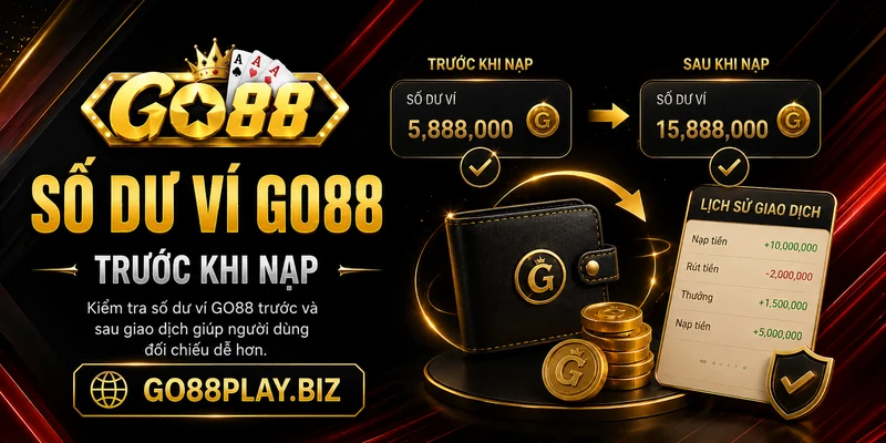 Kiểm tra số dư ví GO88 trước khi nạp